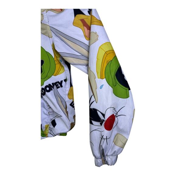 Members Only LOONEY TUNES Jacket Kids Size 18 White Mesh Lining Windbreaker Coat - Picture 5 of 16